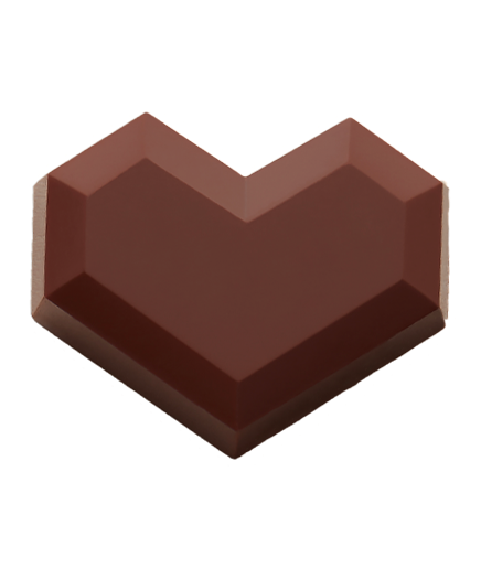 3 - Milk  Chocolate Hazelnut Praline Heart Pepite